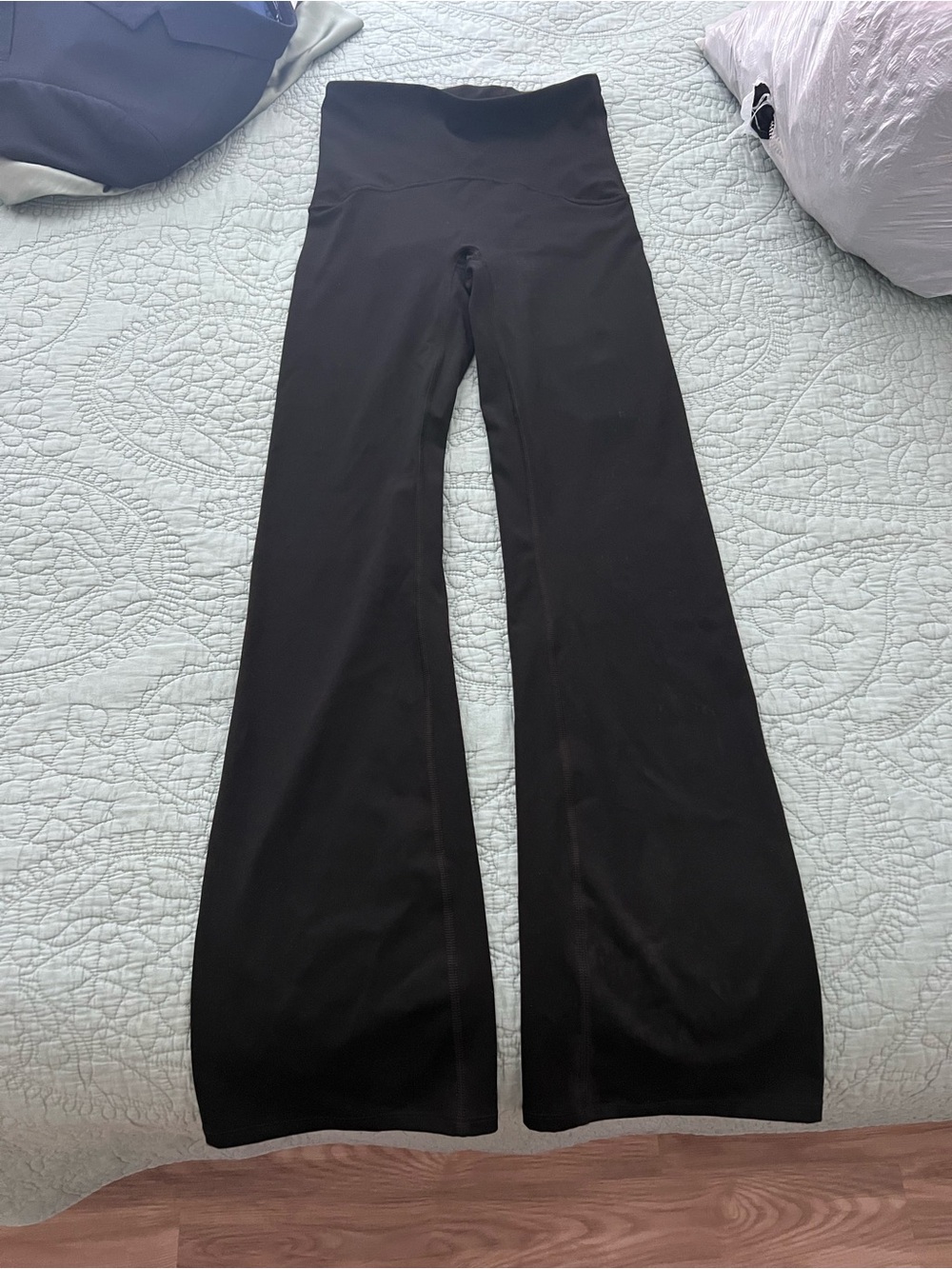 SPANX Black High-Rise Wide Leg Pants